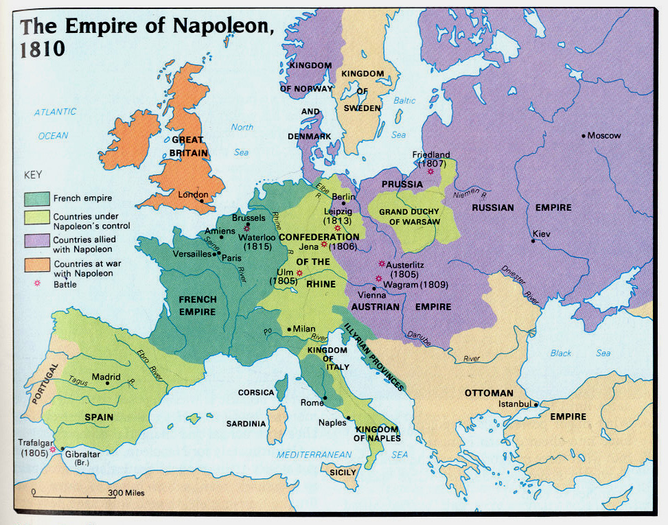 Map Europe Countries 1800